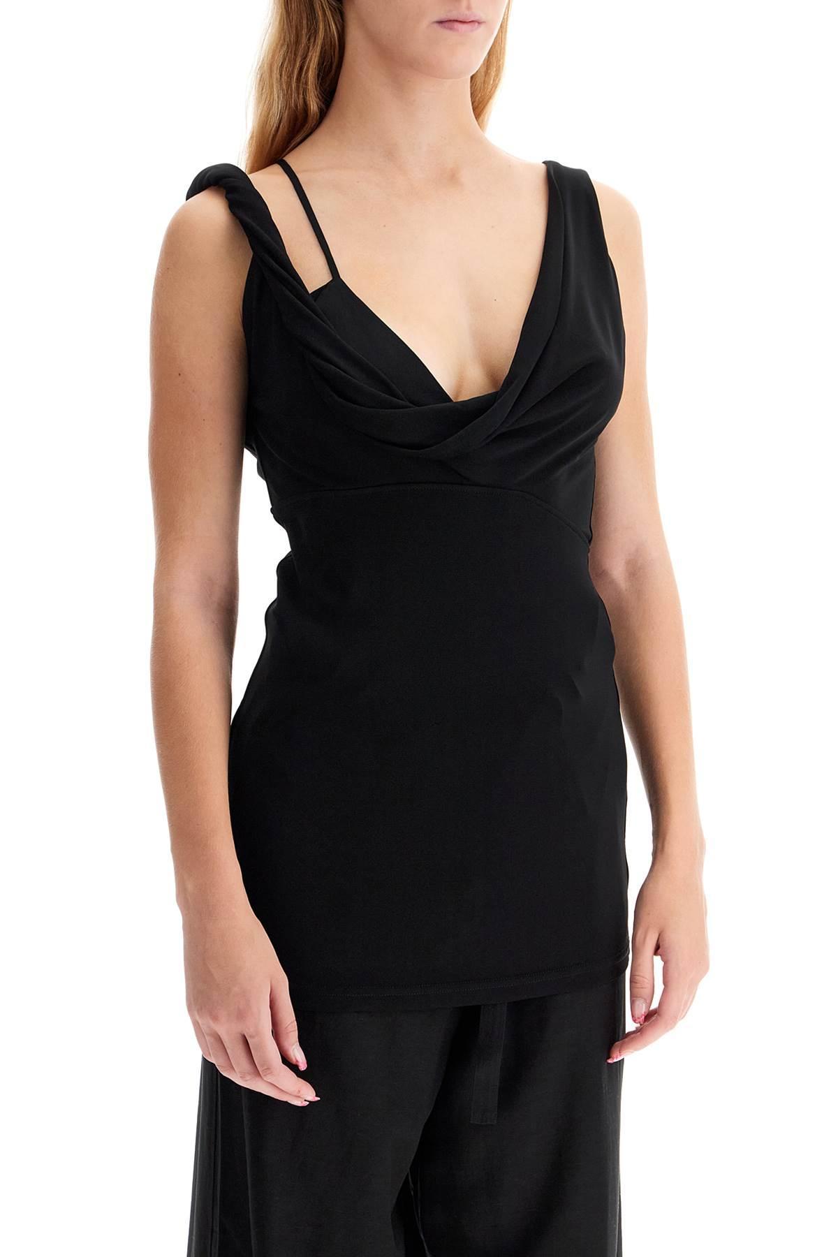 TOTÊME Cowl-neck Top In Black Product Image