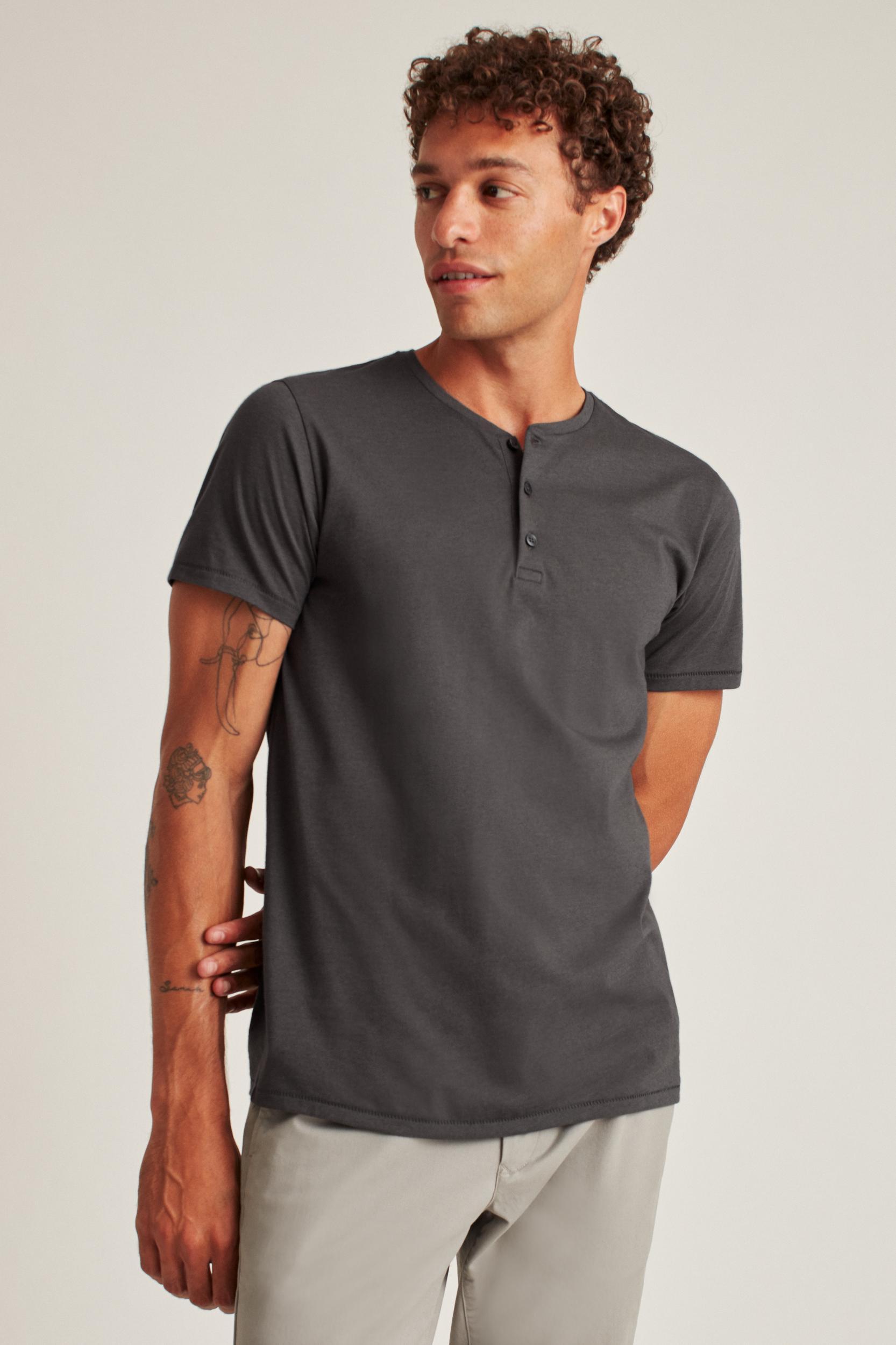 Pima Performance Short Sleeve Henley Product Image
