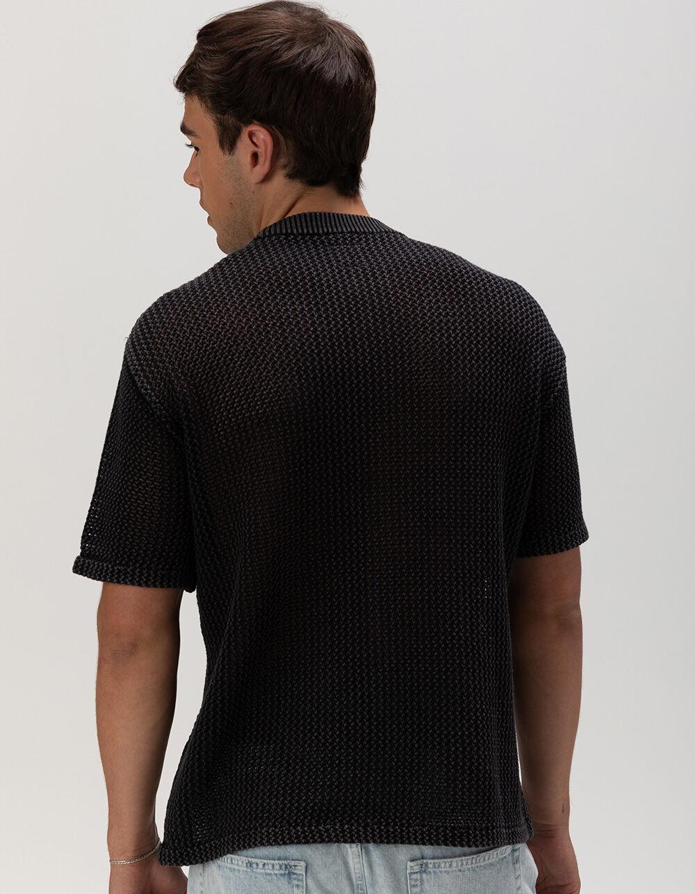 RSQ Mens Crochet Pocket Tee - BLACK Product Image