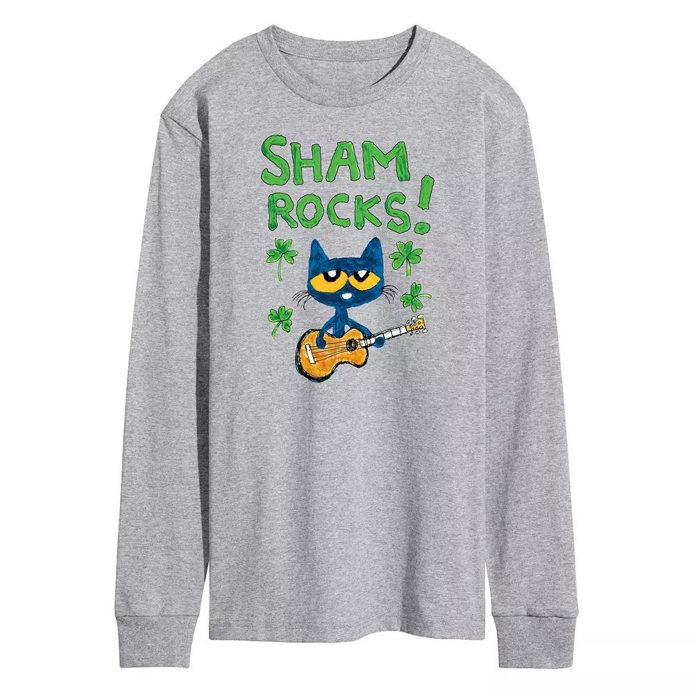 Men's Pete The Cat Sham Rocks Tee, Size: Medium, Gray Product Image