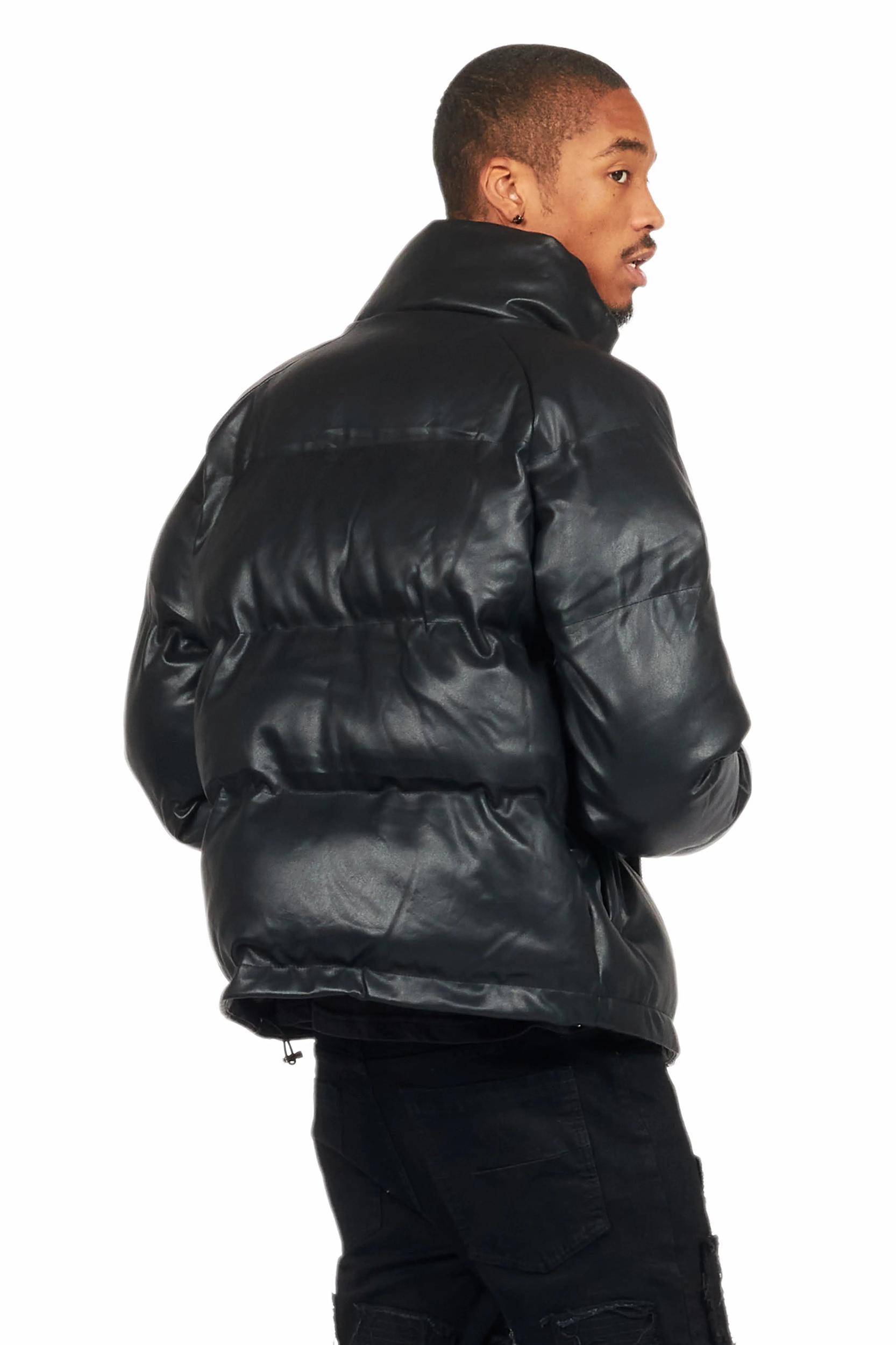 Ravi Black Puffer Jacket Male Product Image
