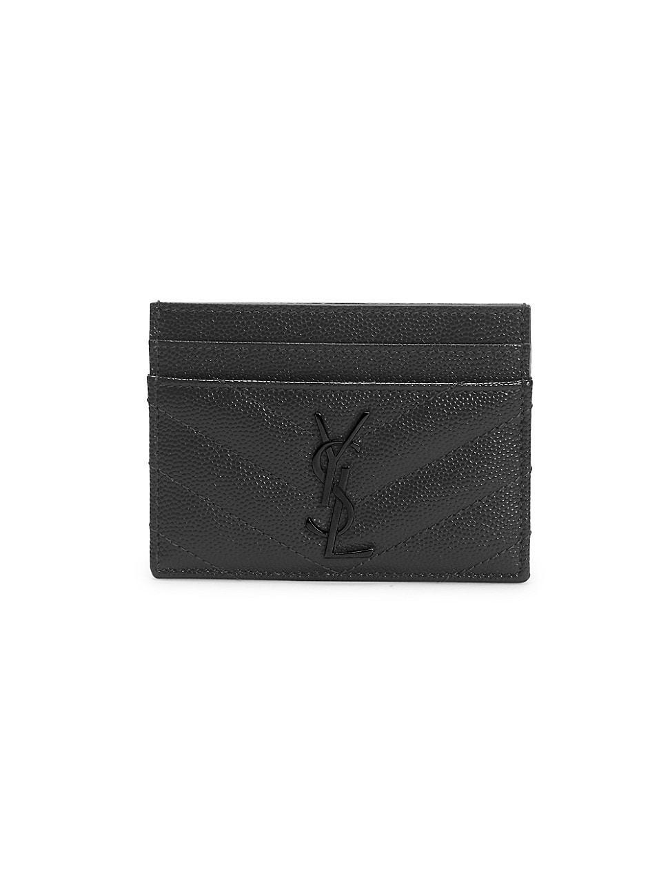 Womens Cassandre Matelasse Card Case in Grain De Poudre Embossed Leather Product Image