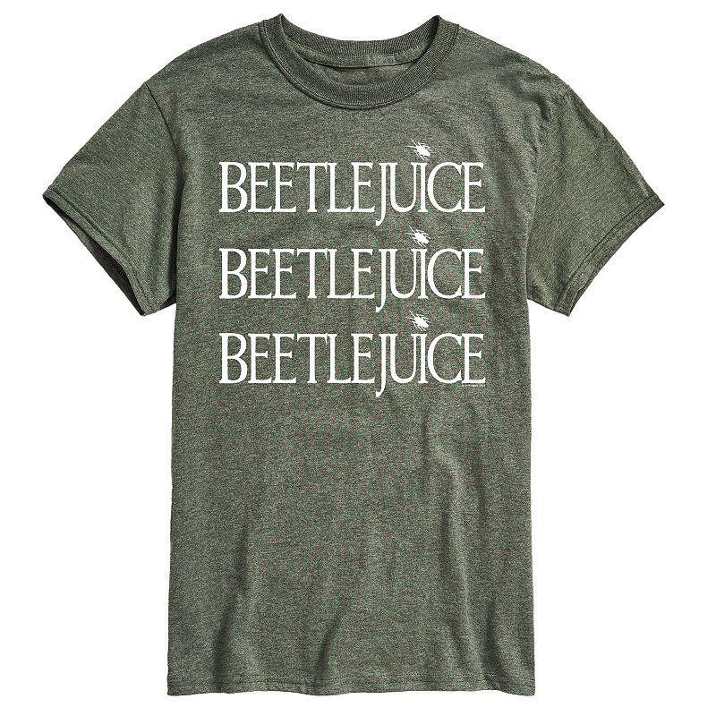 Men's Beetlejuice Stacked Tee, Size: XL, Green Product Image