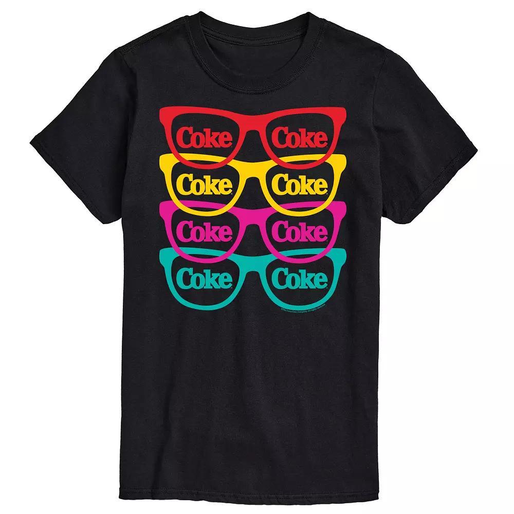 Big & Tall Coca-Cola Sunglasses Graphic Tee, Mens Product Image