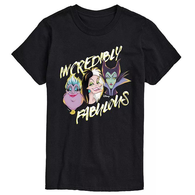 Disney Villains Big & Tall Incredibly Fabulous Graphic Tee, Men's, Size: 3XL Tall, Black Product Image