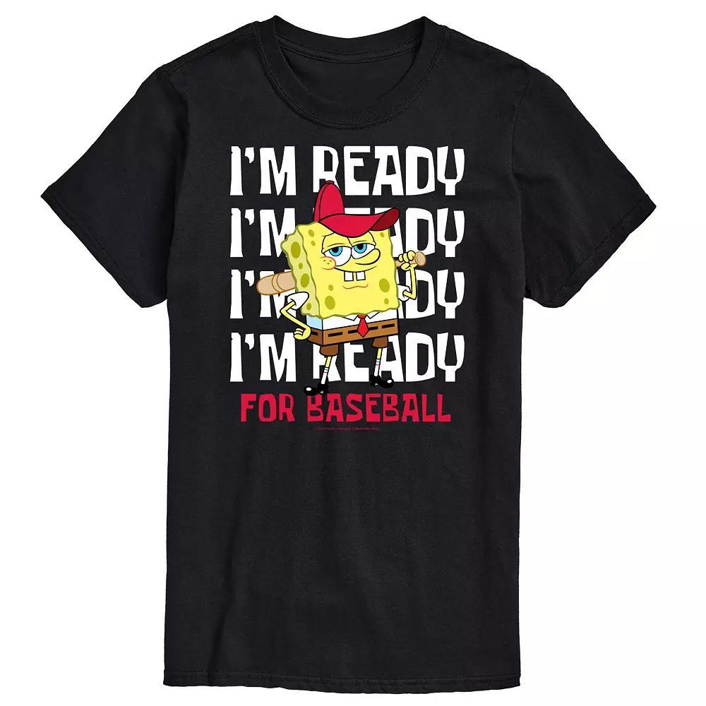 Big & Tall Nickelodeon Spongebob Squarepants Ready For Baseball Graphic Tee, Men's,  Product Image