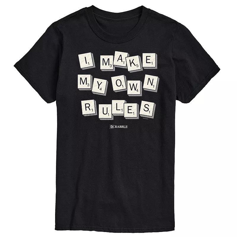 Men's Scrabble Make My Own Rules Graphic Tee by Hasbro, Size: XXL, Black Product Image