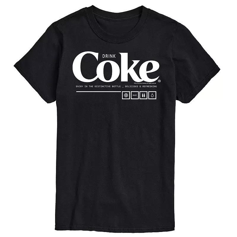 Men's Coca-Cola Drink Coke Enjoy Graphic Tee, Size: Large Tall, Blue Product Image