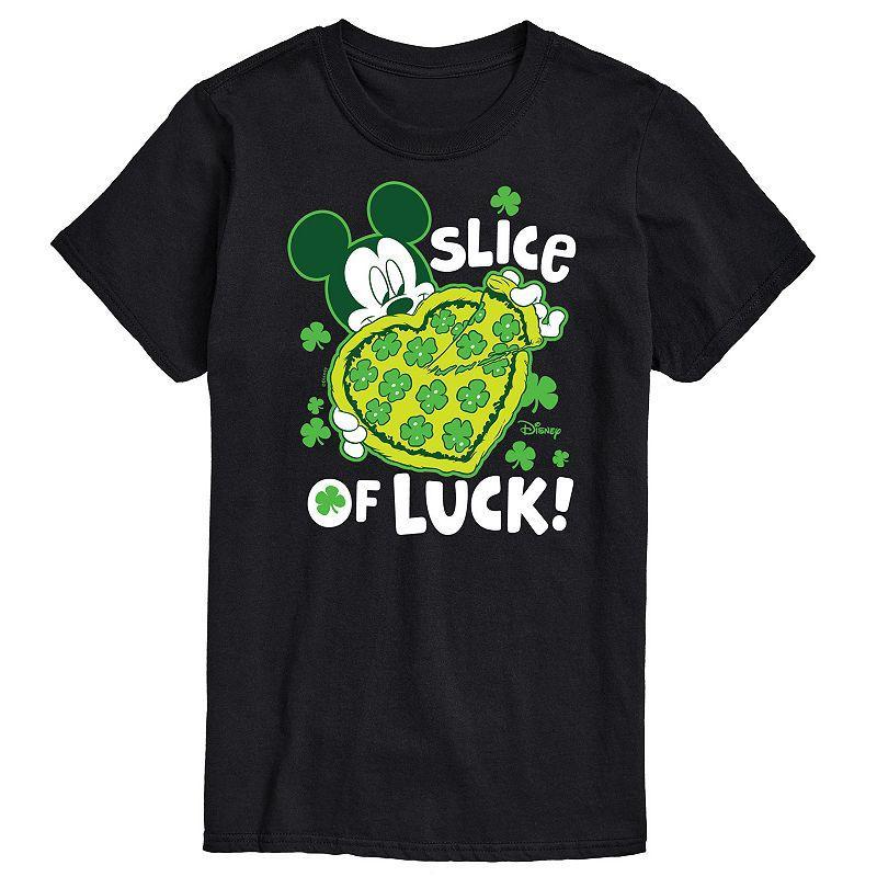 Disney's Mickey Mouse Men's Slice Of Luck Graphic Tee, Size: XXL, Black Product Image