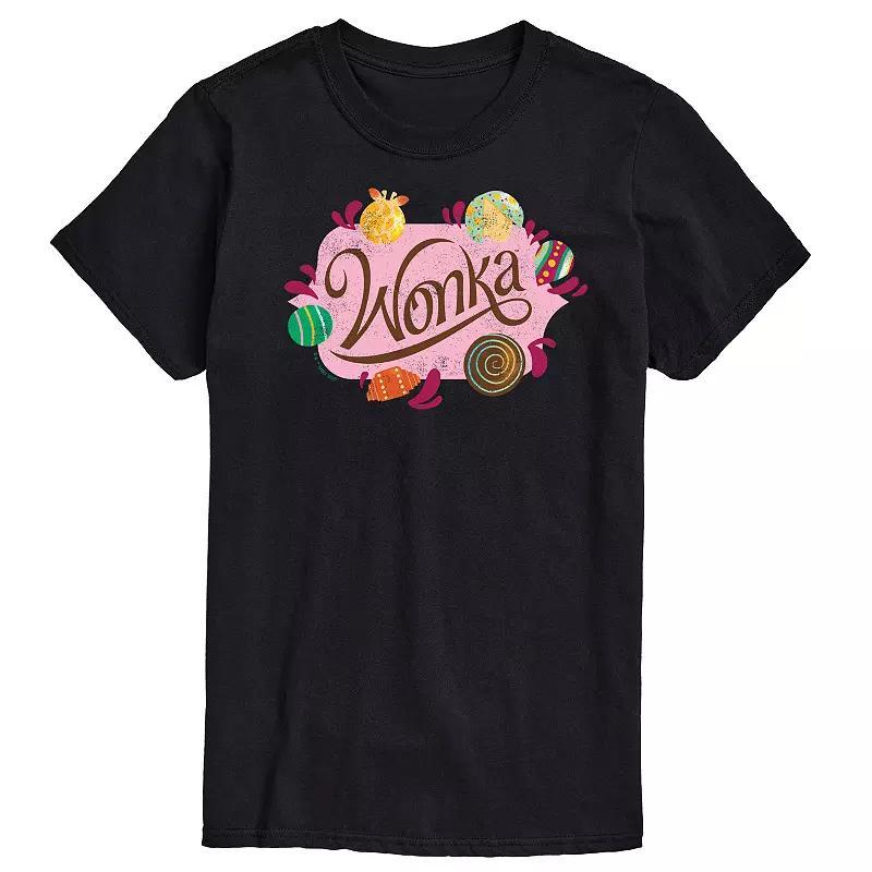 Men's Wonka Logo And Candy Graphic Tee,  Product Image
