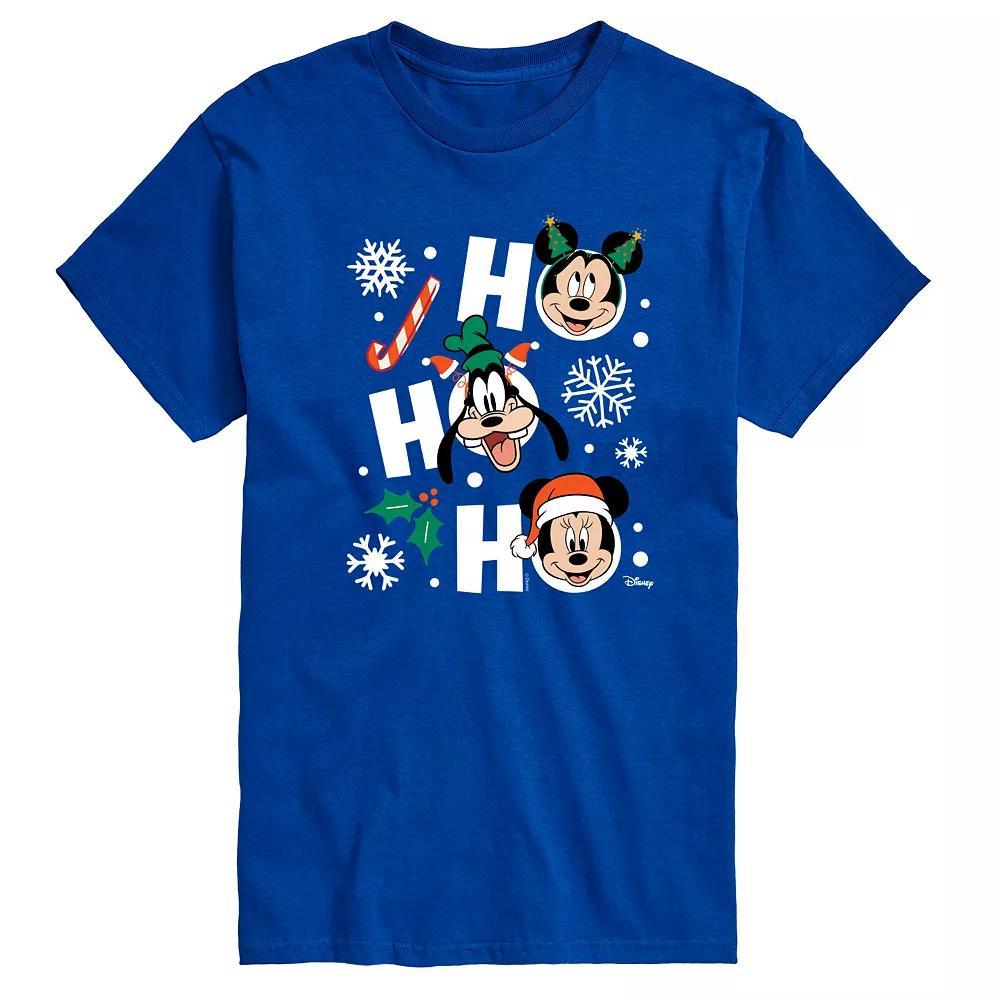 Disney's Mickey Mouse & Friends Men's Ho Ho Ho Graphic Tee, Size: XL, Blue Product Image