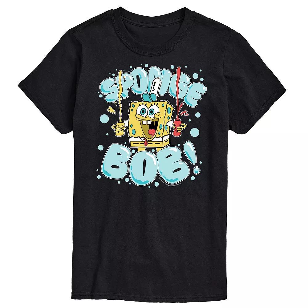 Big & Tall SpongeBob SquarePants Bubble Letter Graphic Tee, Men's,  Product Image