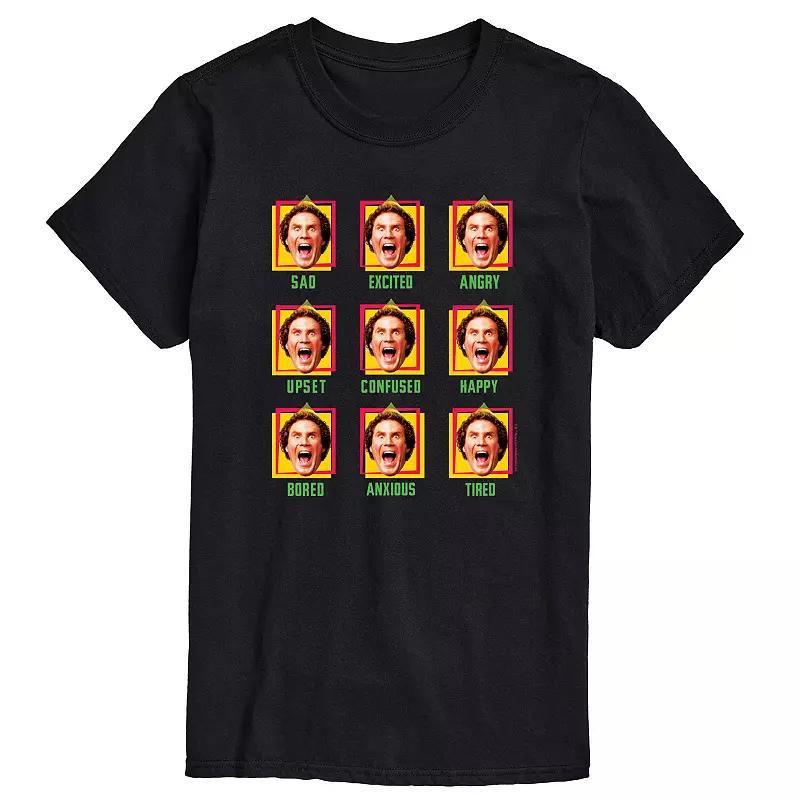 Big & Tall Elf Faces Of Buddy Graphic Tee, Men's,  Product Image