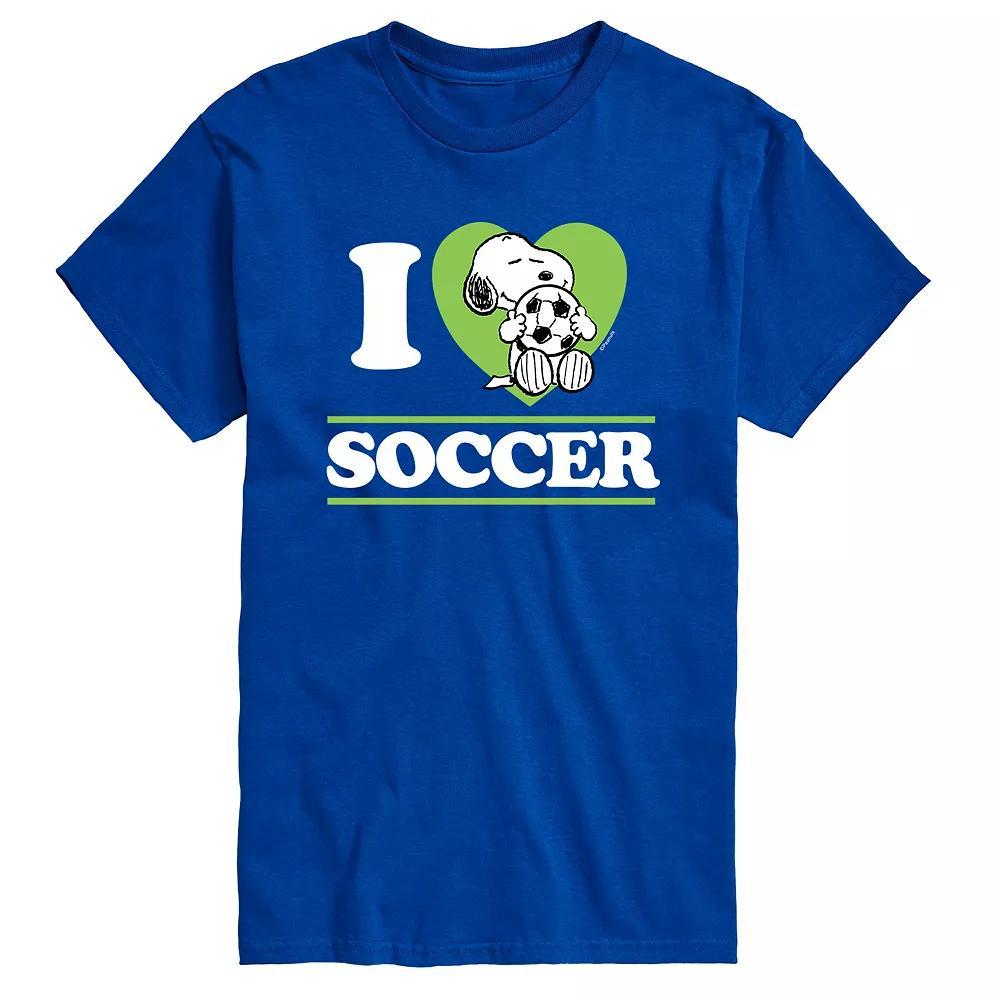 Big & Tall Peanuts I Love Soccer Tee, Men's,  Product Image