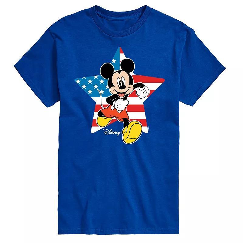 Disneys Mickey Mouse Mens USA Flag Graphic Tee Product Image