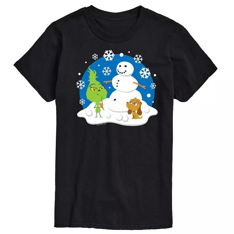 Big & Tall Dr. Seuss The Grinch Building Snowman Graphic Tee, Men's, Size: 4XL Tall, Black Product Image