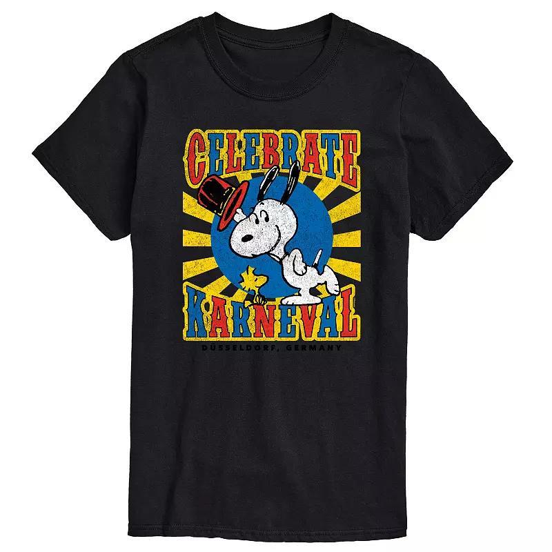 Men's Peanuts Snoopy Celebrate Karneval Graphic Tee, Size: XL, Gray Product Image