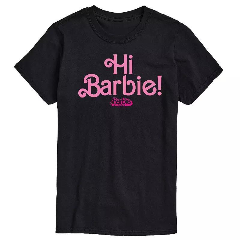 Men's Barbie™ The Movie Hi Barbie Graphic Tee, Size: XL, Black Product Image