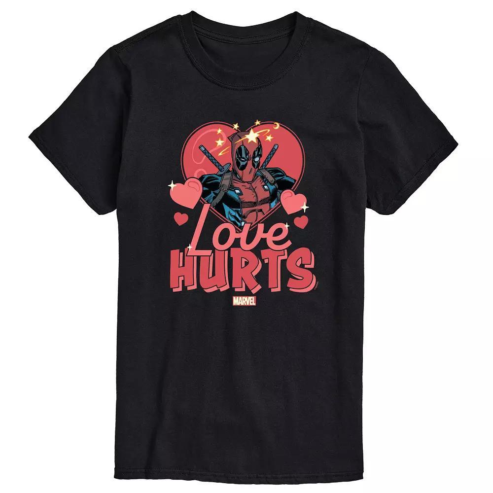 Big & Tall Marvel Deadpool Love Hurts Graphic Tee, Men's,  Product Image