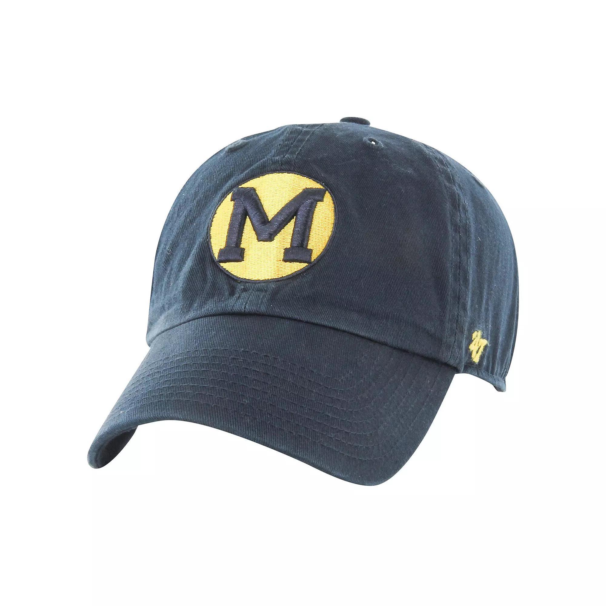 Men's '47 Navy Michigan Wolverines Vault Clean Up Adjustable Hat, Blue Product Image