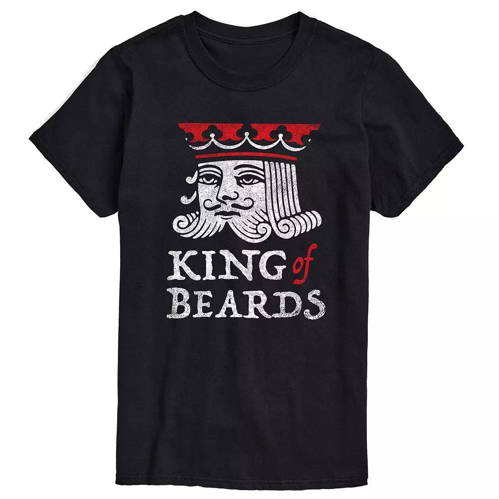 Big & Tall King of Beards Graphic Tee, Men's,  Product Image
