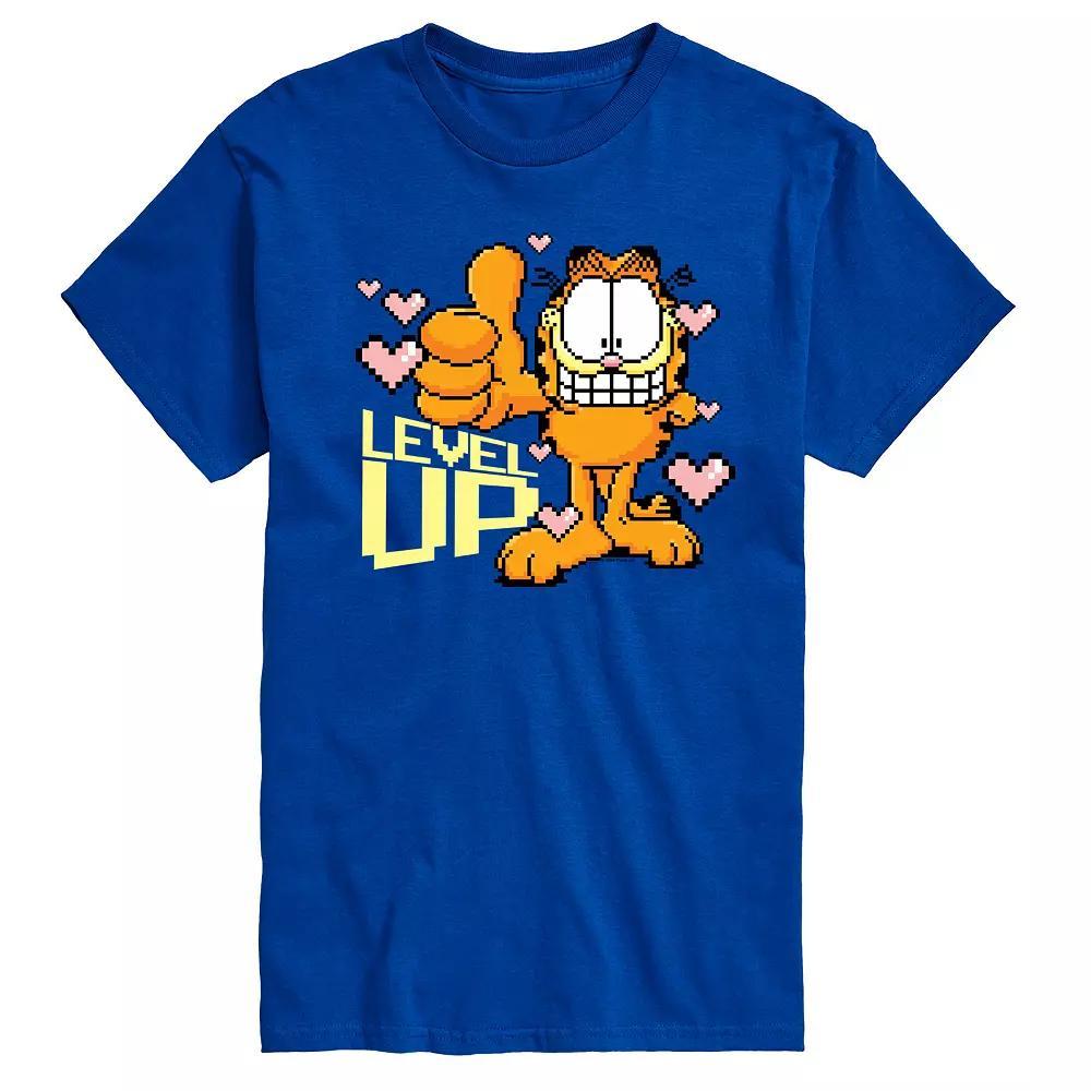 Men's Garfield Level Up Your Life Graphic Tee, Size: XL, Blue Product Image