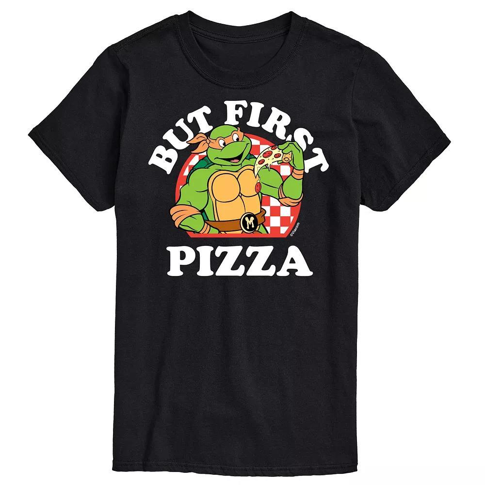 Big & Tall TMNT First Pizza Graphic Tee, Men's, Size: 6XB, Black Product Image