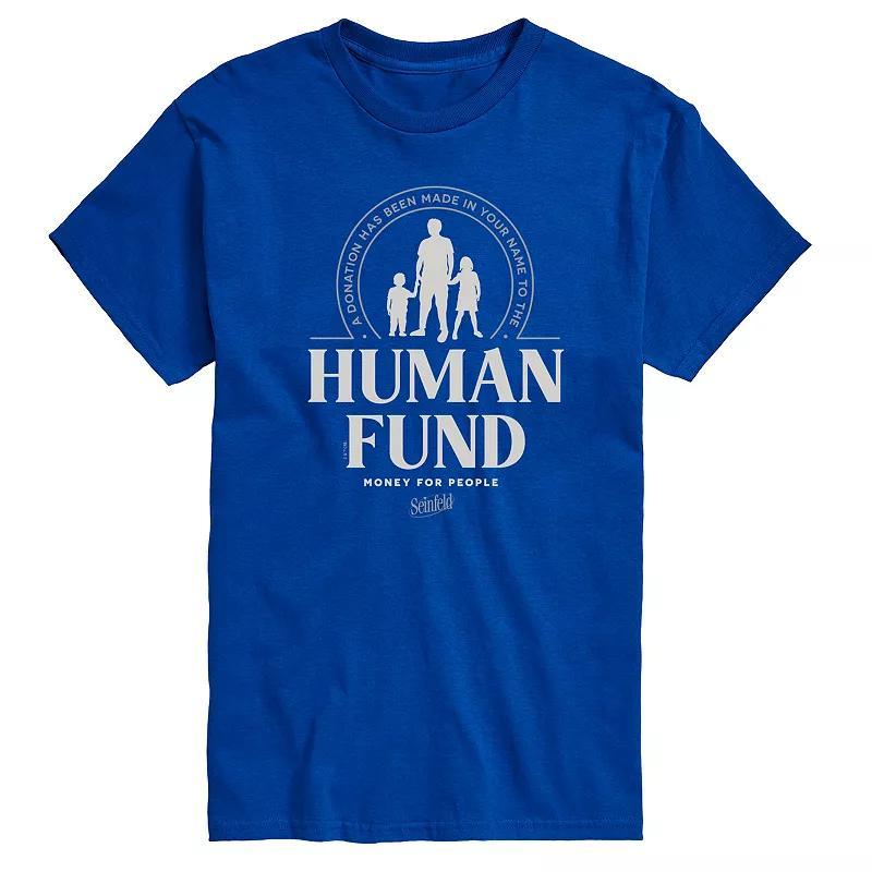 Men's Seinfeld The Human Fund Graphic Tee, Size: Medium, Blue Product Image