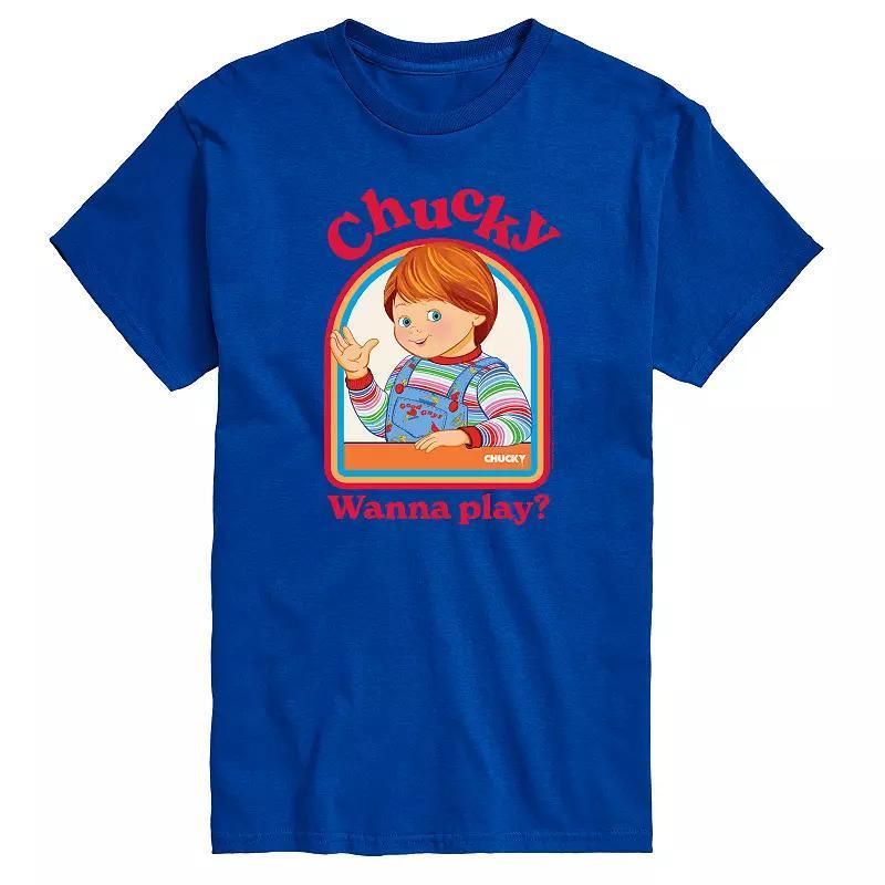 Men's Chucky Wanna Play Graphic Tee, Size: Medium, Blue Product Image