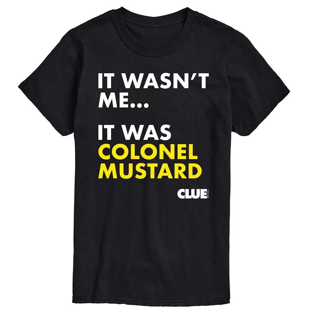 Big & Tall Clue It Was Colonel Mustard Graphic Tee, Men's, Size: XXL Tall, Black Product Image