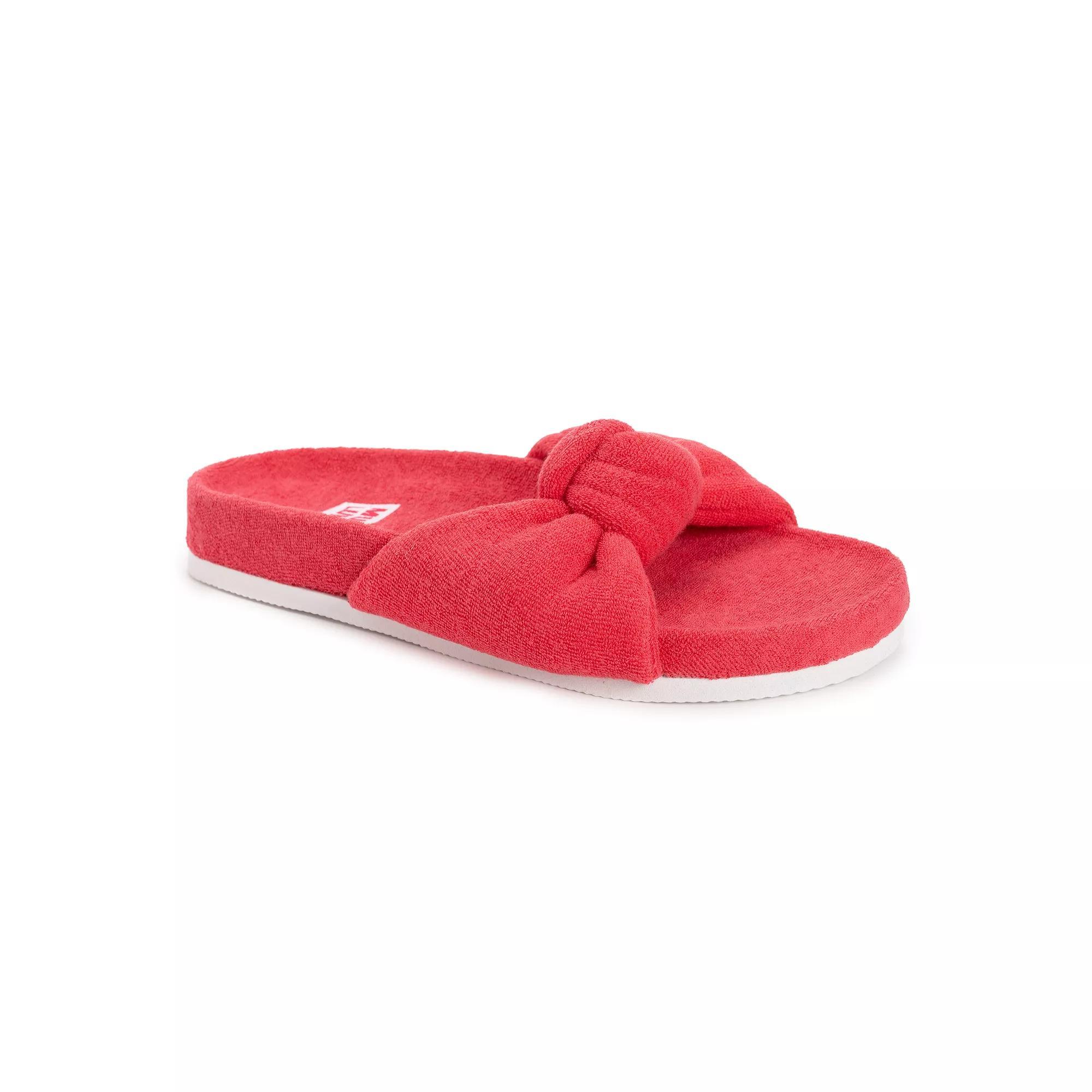 MUK LUKS Nura Knotted Plush Women's Slide Slippers,  Product Image