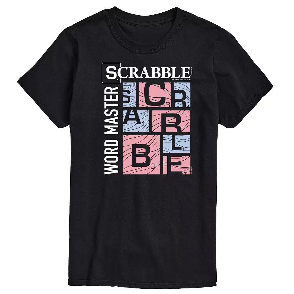 Men's Scrabble Word Master Graphic Tee by Hasbro, Size: XS, Black Product Image