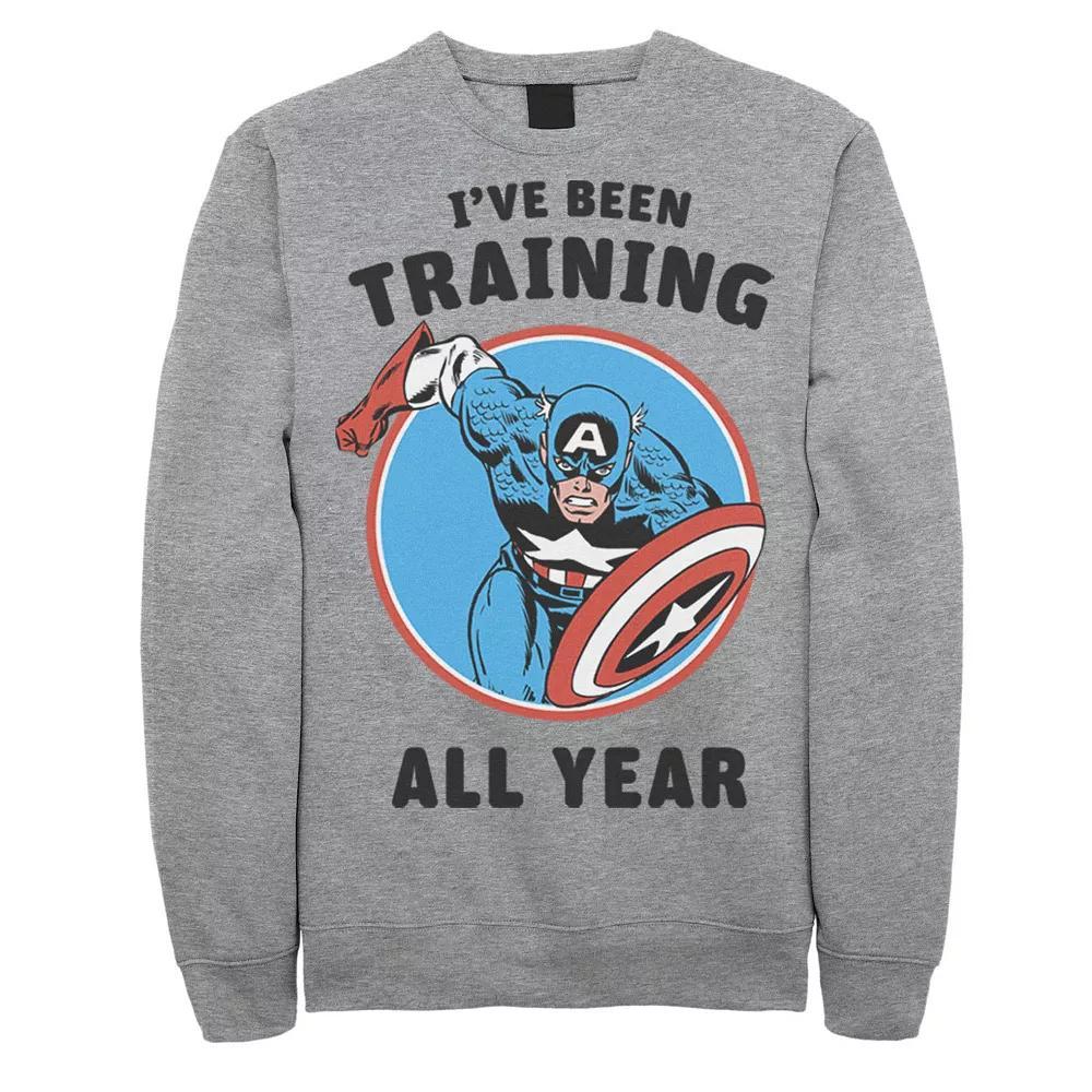 Men's Marvel Avengers Captain America I've Been Training All Year Sweatshirt,  Product Image