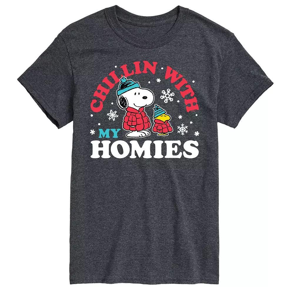 Big & Tall Peanuts Chillin Homies Tee, Men's, Size: 3XB, Gray Product Image