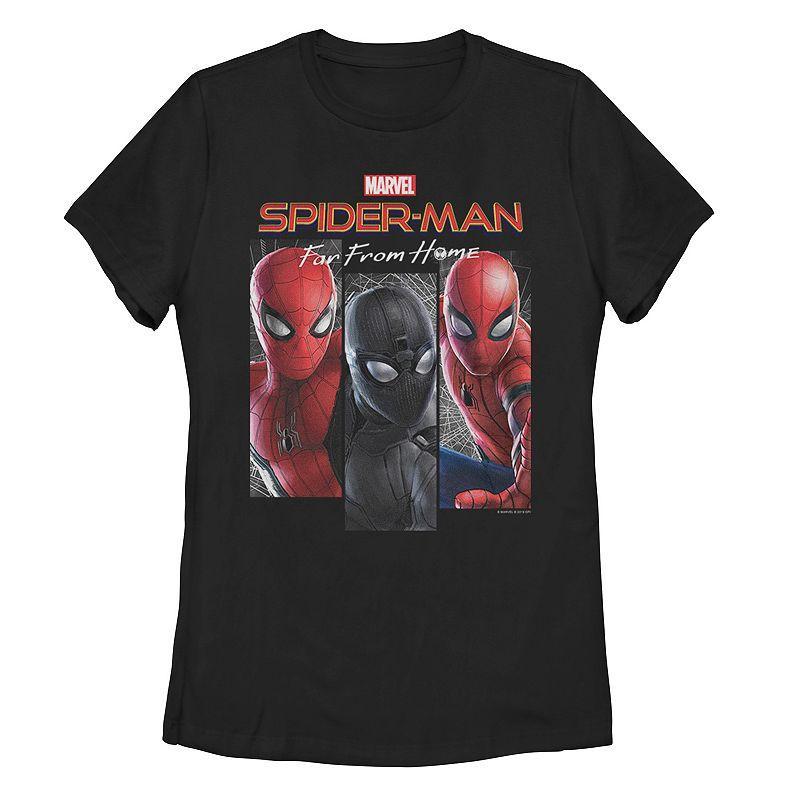 Juniors' Marvel Spider-Man Far From Home Panels Tee, Girl's, Size: XXL, Black Product Image