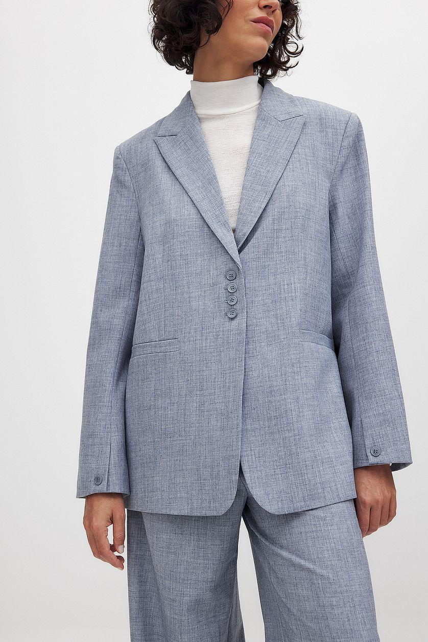 Oversized Melange Blazer Product Image