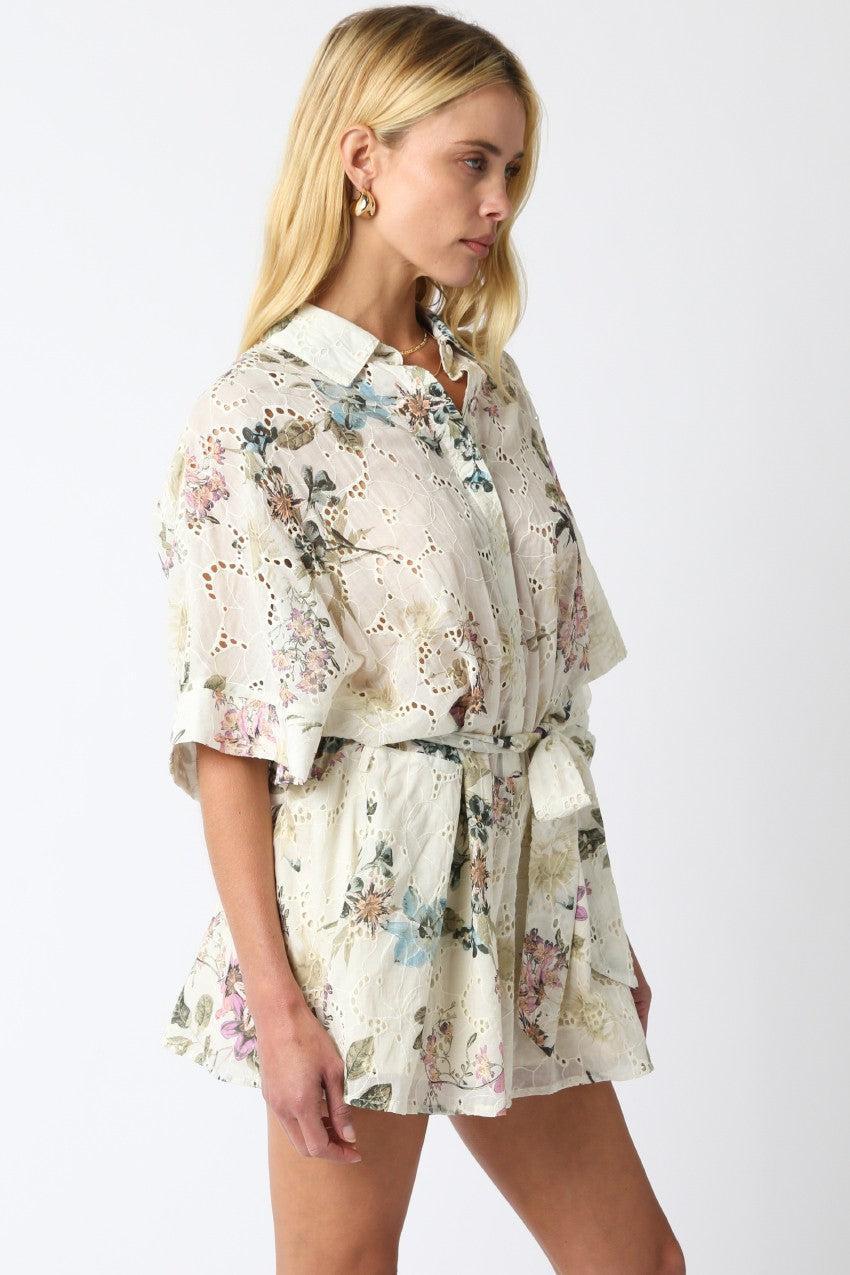 Tanna Floral Eyelet Romper Product Image