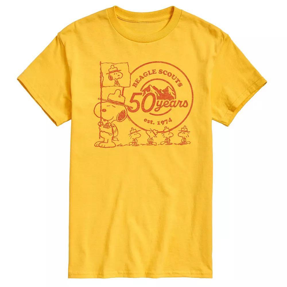 Big & Tall Peanuts Beagle Scouts 50 Years Flag Graphic Tee, Men's,  Product Image