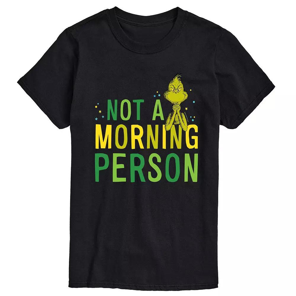 Big & Tall Dr. Seuss Grinch Not A Morning Person Graphic Tee, Men's,  Product Image