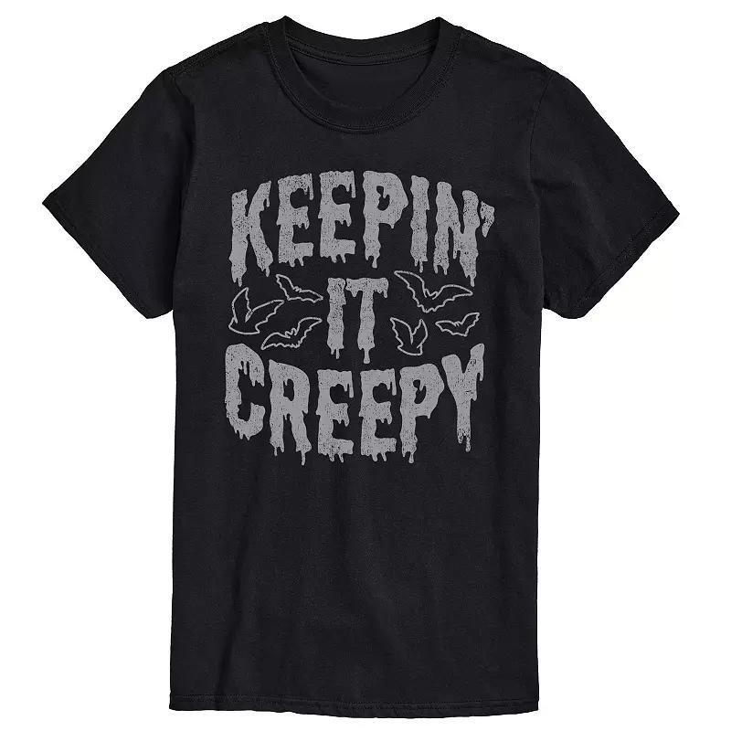 Big & Tall Keepin It Creepy Graphic Tee, Men's, Size: 6XB, Black Product Image