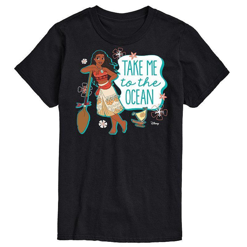 Disney Princess Big & Tall Take Me To The Ocean Graphic Tee, Men's, Size: XXL Tall, Black Product Image