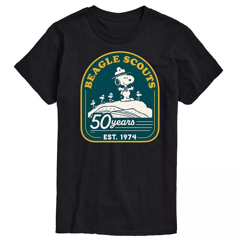 Men's Peanuts Beagle Scout 50 Years Mountain Graphic Tee, Size: Large, Red Product Image