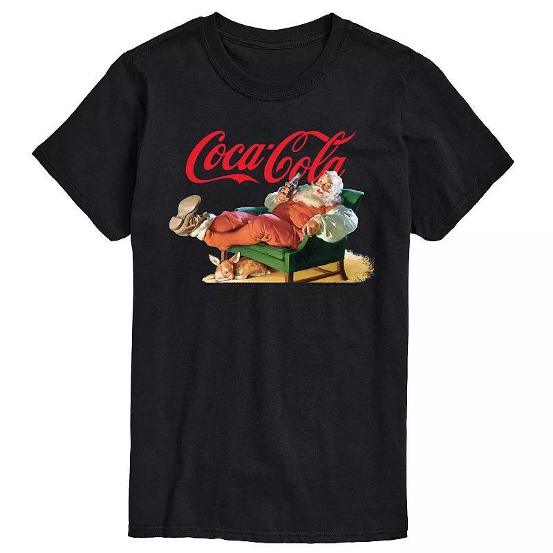 Big & Tall Coca-Cola Santa Coke Graphic Tee, Men's, Size: 6XB, Blue Product Image