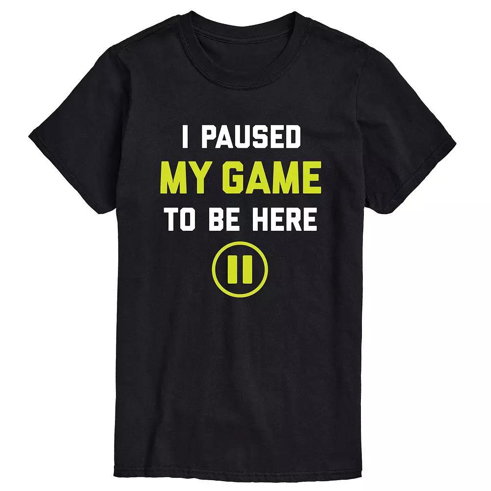 Men's Paused My Game To Be Here Tee, Size: Small, Black Product Image