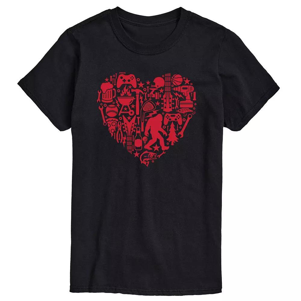 Big & Tall Dad Favorite Things Heart Graphic Tee, Men's,  Product Image