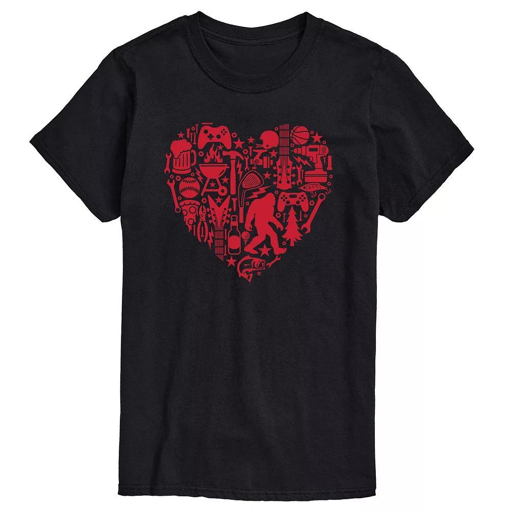 Big & Tall Dad Favorite Things Heart Graphic Tee, Men's,  Product Image