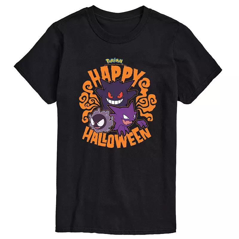 Big & Tall Pokemon Happy Halloween Tee, Men's, Size: Large Tall, Black Product Image