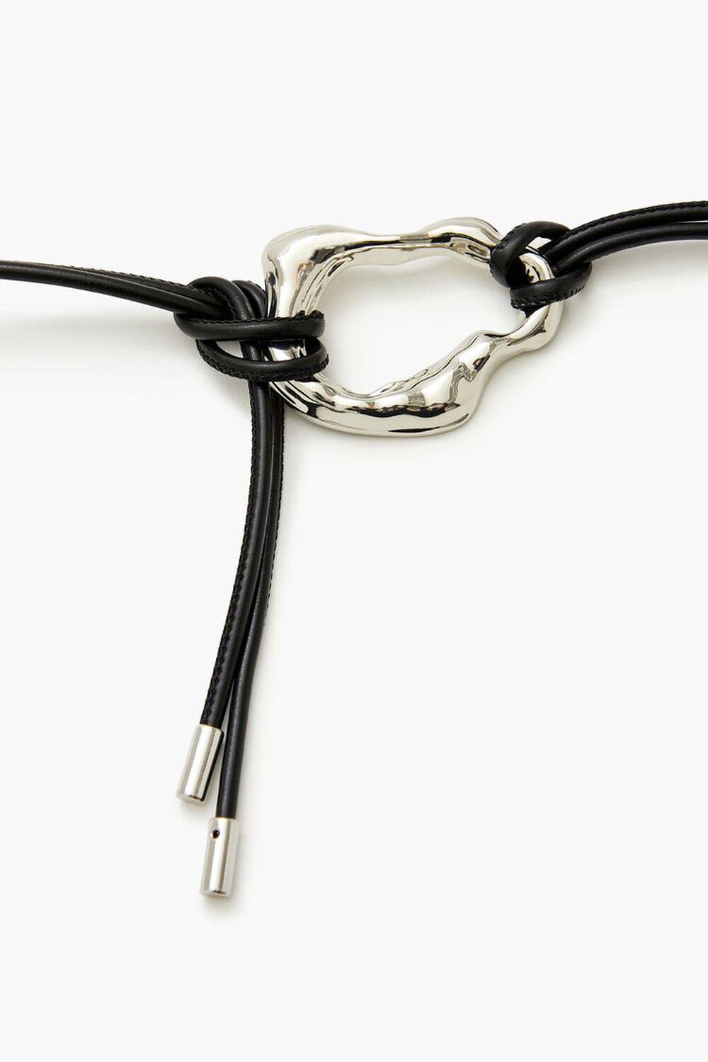 Faux Leather Abstract Buckle Belt | Forever 21 Product Image