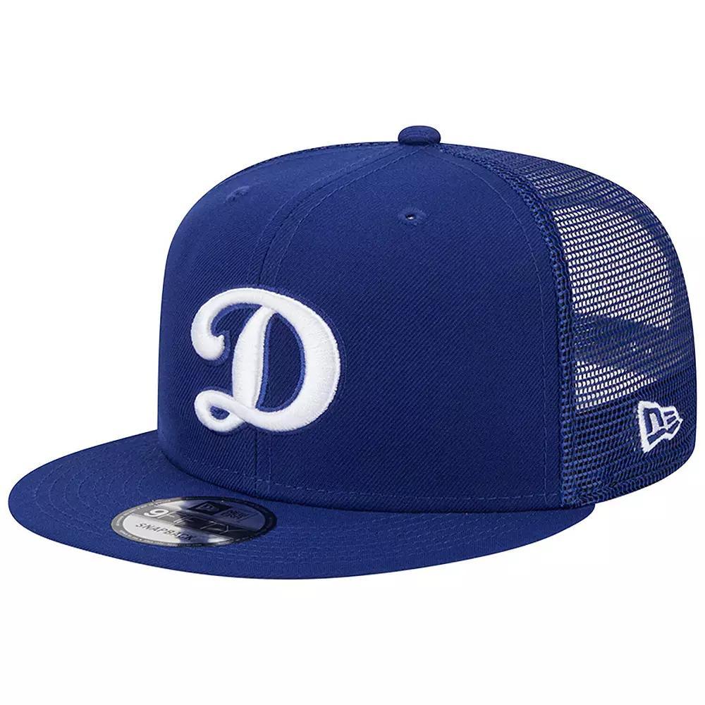 Men's New Era Royal Los Angeles Dodgers D Logo Team Color Trucker 9FIFTY Snapback Hat, Blue Product Image