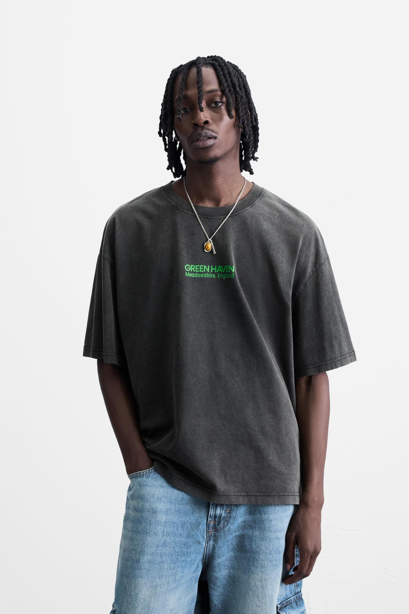 WASHED TEXT T-SHIRT Product Image